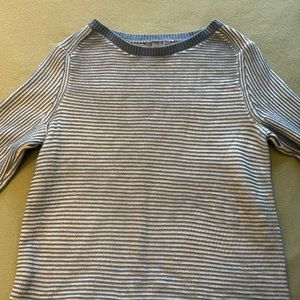 Girls striped white and blue sweater